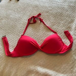 Red Push Up Bikini Top
